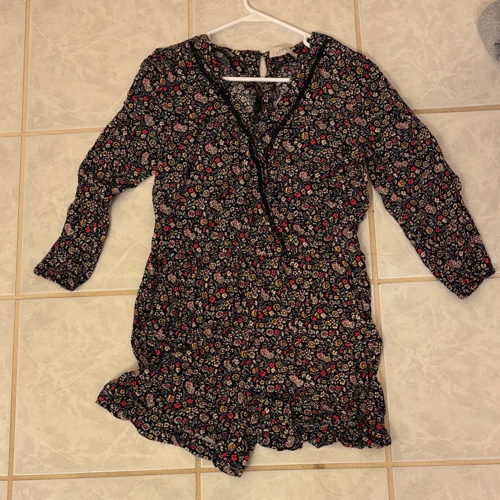 Floral Long Sleeve Romper